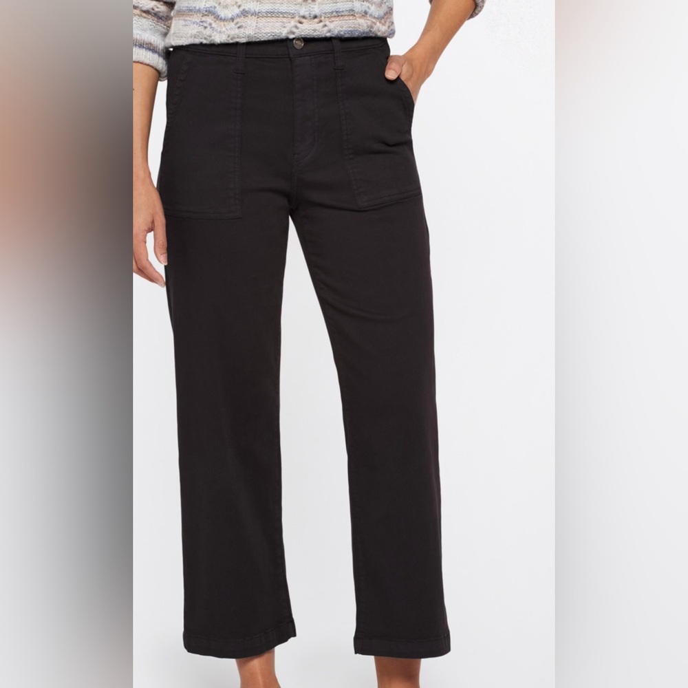 Studio Blue Womens -Black -Dawn Wide Leg Utility Pants Stretch Size 8